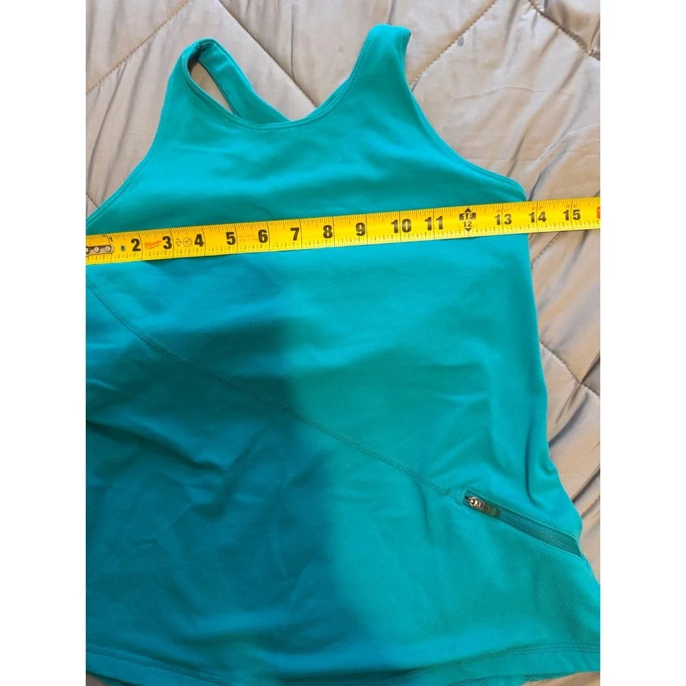 Lululemon Womens greenRacerback Criss Cross Strap Yoga Tank Top Size 4